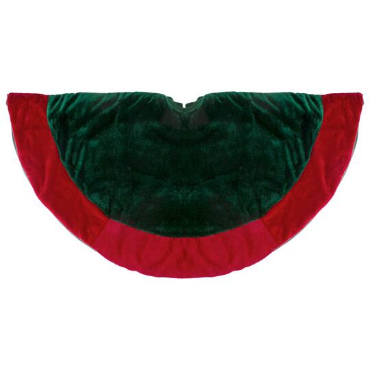 26" Green & Red Velveteen Tree Skirt